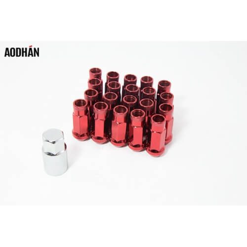 Aodhan XT51 Lug Nuts   Red  12x1.25  Open Ended