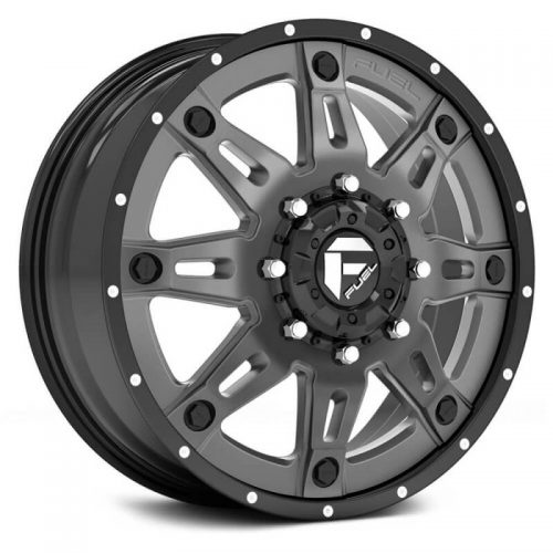 Fuel Dually  Hostage II D232 Front  Anthracite with Black Lip  22x8.25  (+127)  8x170