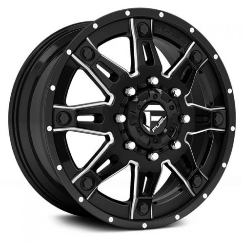 Fuel Dually  Hostage II D232 Front  Black and Milled  24x8.25  (+118)  8x200