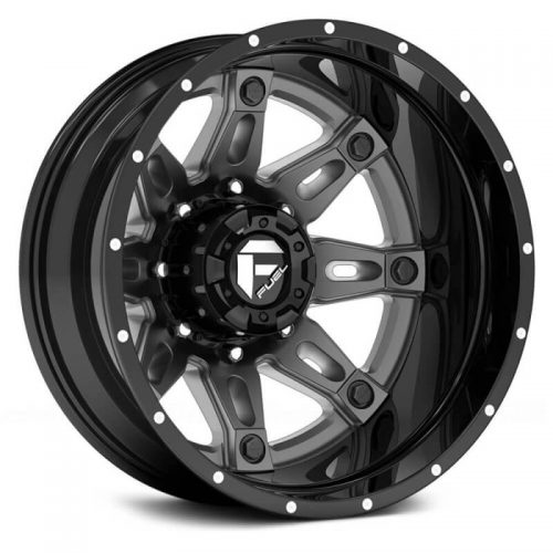 Fuel Dually  Hostage II D232 Rear  Anthracite with Black Lip  22x8.25  (-150)  8x210