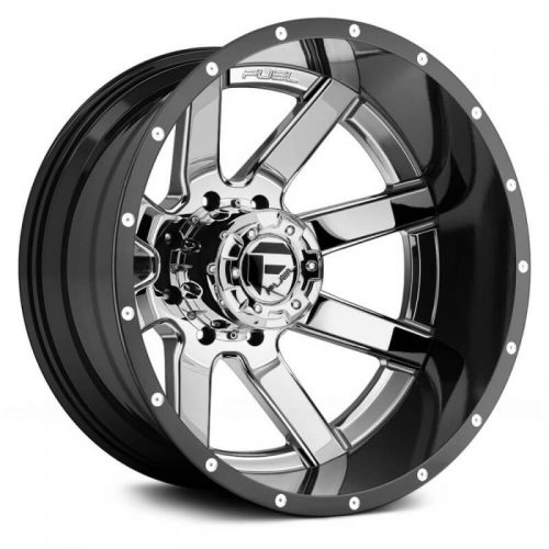 Fuel Dually  Maverick D260 Rear  Chrome with Black Lip  22x8.25  (-150)  8x170