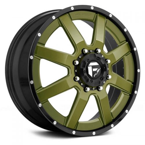 Fuel Dually  Maverick D262 Front  Custom Solid Color with Black Lip  22x8.25  (+127)  8x200