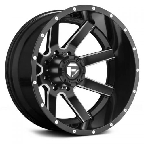 Fuel Dually  Maverick D262 Rear  Black and Milled  24x8.25  (-160)  8x170