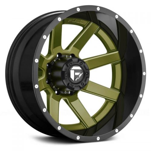 Fuel Dually  Maverick D262 Rear  Custom Solid Color with Black Lip  22x8.25  (-150)  8x210