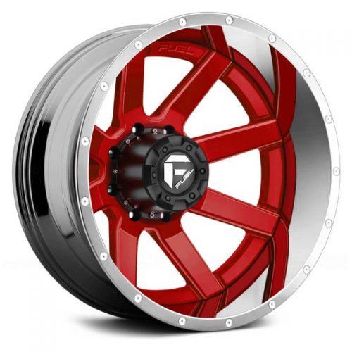 Fuel Dually  Maverick D262 Rear  Custom Solid Color with Chrome Lip  22x8.25  (-150)  8x200