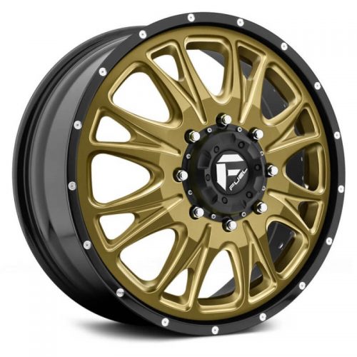 Fuel Dually  Throttle D213 Front  Custom Solid Color with Black Lip  22x8.25  (+127)  8x170