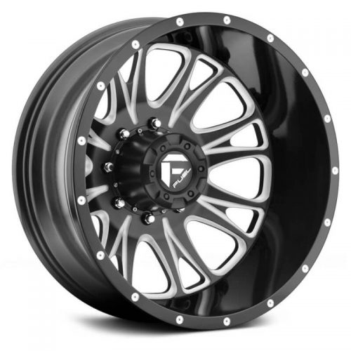 Fuel Dually  Throttle D213 Rear  Black and Milled  22x8.25  (-215)  8x210