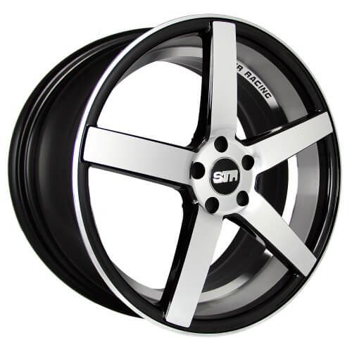 STR Racing  607  Black with Machined Face  18x8.5  (+30)  5x114.3