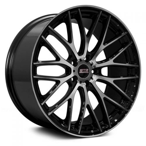 STR Racing  615  Black with Machined Face  20x9  (+15)  BLANK