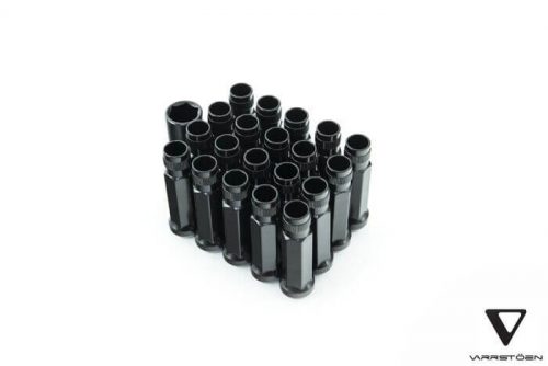 Varrstoen V75 Extended Lug Nuts  Jet Black  12x1.25  Open Ended