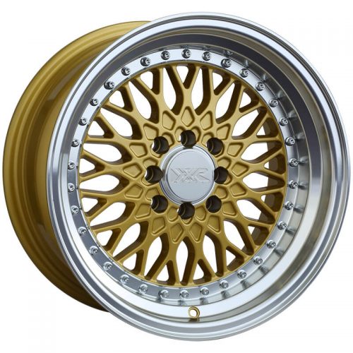 XXR  536  Gold with Machined Lip  16x8  (+20)  4x100/4x114.3