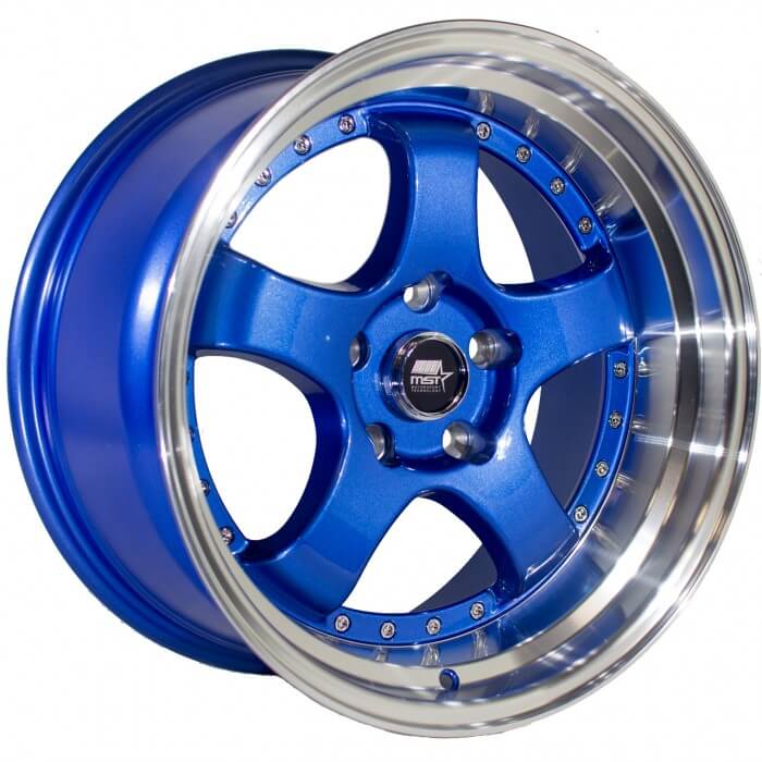MST Tuner MT07 Blue with Machined Lip 17x9 (+20) 5x114.3