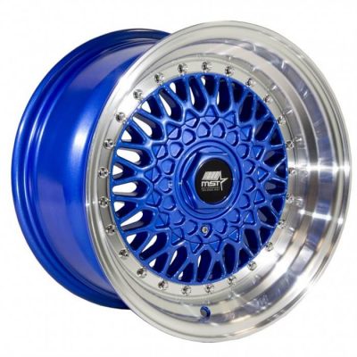MST Tuner  MT13  Blue with Machined Lip  15x8  (+20)  4x100/4x114.3