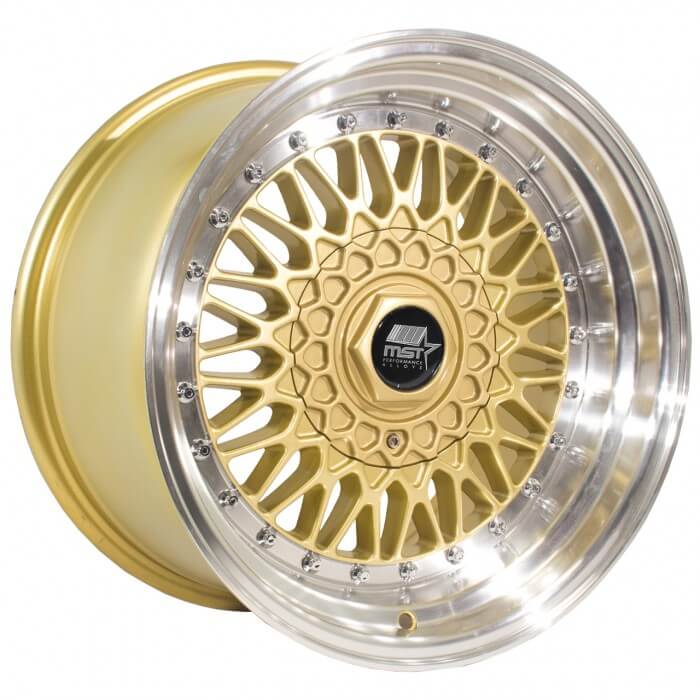 MST Tuner MT13 Gold with Machined Lip 16x8 (+20) 5x100/5x114.3