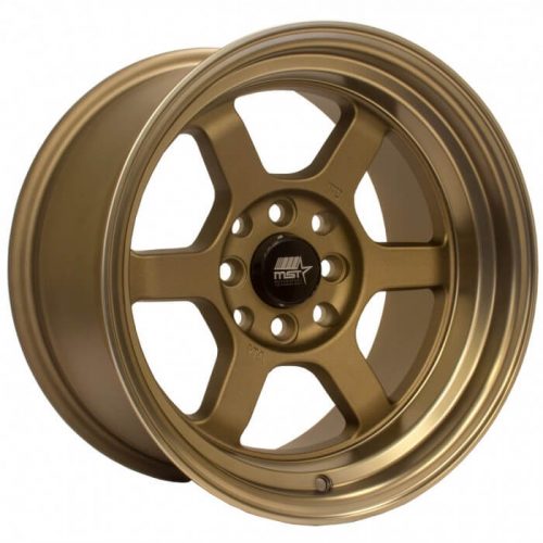 MST Tuner  Time Attack  Matte Bronze with Bronze Machined Lip  15x8  (+0)  4x100/4x114.3