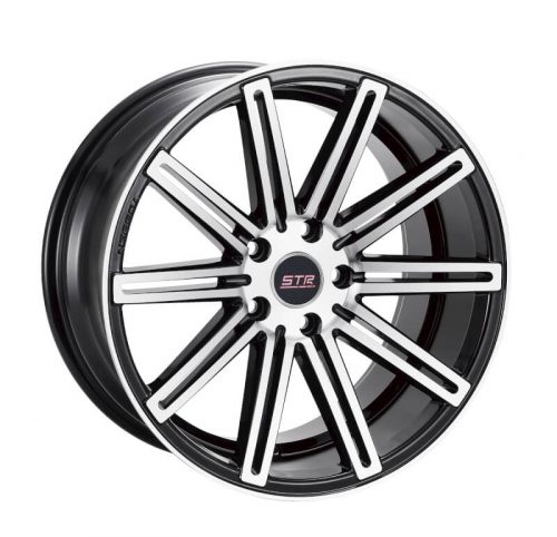 STR Racing  613  Matte Black with Machined Lip  19x8.5  (+35)  5x112