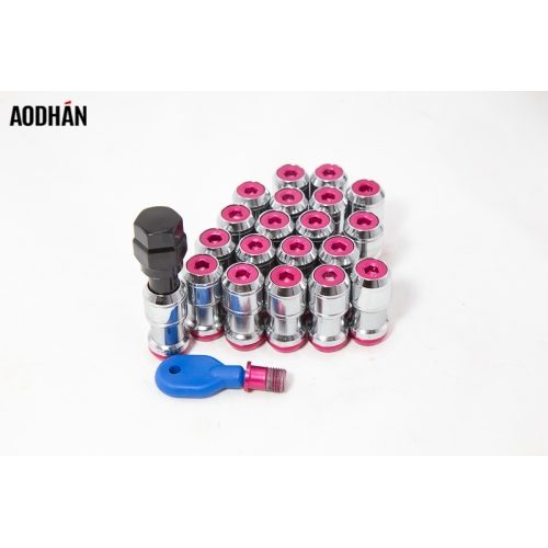 Aodhan XT45 Lug Nuts   Chrome/Red Cap  12x1.25  Closed End