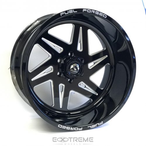 Fuel Forged FF56  Black and Milled 22x12 (-51) Set of 4 Wheels - Image 6