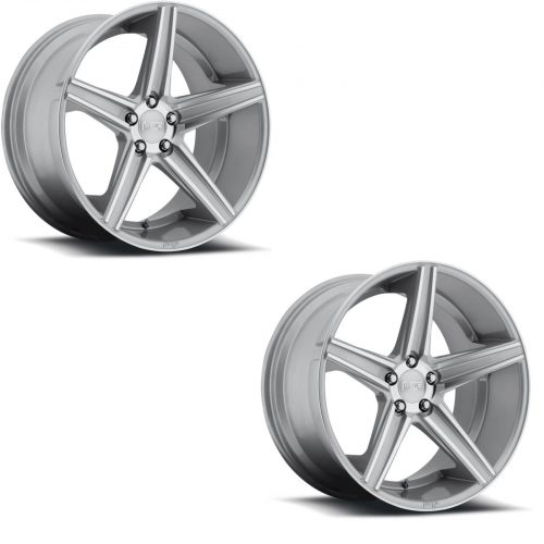 Pair of Niche 1 Piece  Apex M125  Silver and Machined  20x10.5  (+30)  5x114.3 Set of 2 Wheels