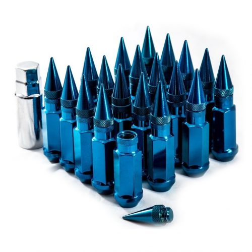 Aodhan XT92 Spiked Lug Nuts  Blue  12x1.25  Removable Tip