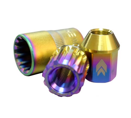 NRG 200 Series Titanium Lug Nut Set Titanium Neochrome 12x1.25 Open Ended - Image 2