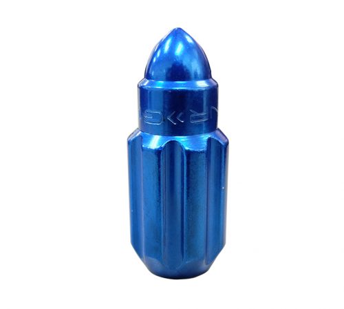 NRG 500 Series Steel Lug Nut Bullet Set  Blue 12x1.25 Closed End - Image 2