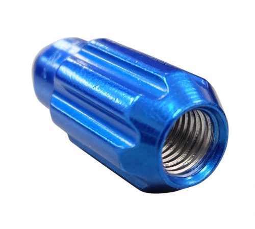 NRG 500 Series Steel Lug Nut Bullet Set  Blue 12x1.25 Closed End - Image 4