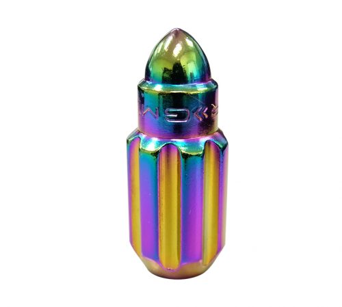 NRG 500 Series Steel Lug Nut Bullet Set  Neochrome 12x1.25 Closed End - Image 2