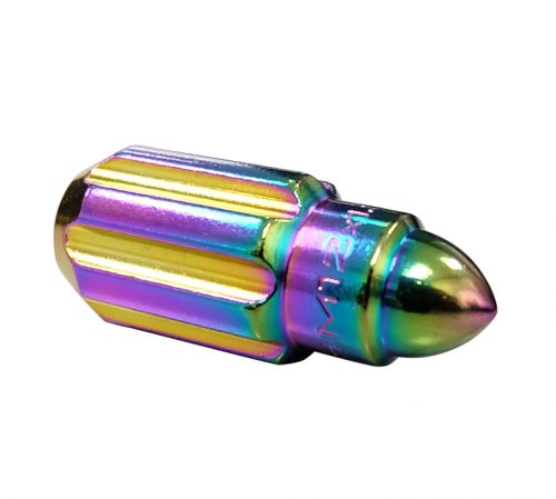 NRG 500 Series Steel Lug Nut Bullet Set  Neochrome 12x1.25 Closed End - Image 3