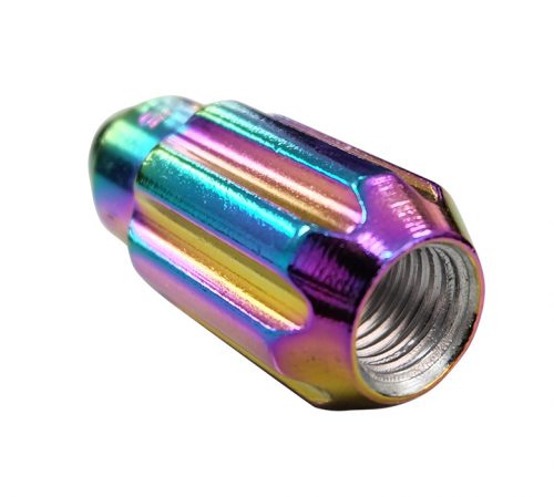 NRG 500 Series Steel Lug Nut Bullet Set  Neochrome 12x1.25 Closed End - Image 4