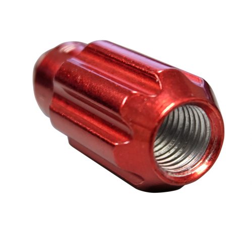 NRG 500 Series Steel Lug Nut Bullet Set  Red 12x1.25 Closed End - Image 4