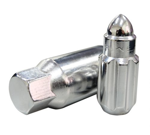 NRG 500 Series Steel Lug Nut Bullet Set  Silver 12x1.5 Closed End - Image 5