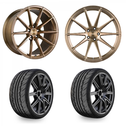 Vertini RF1.1 Brushed Bronze Wheel and Tire Package 2