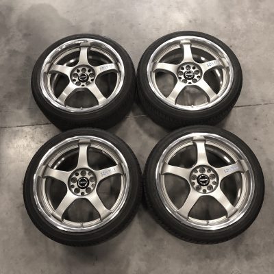 Gramlight 57 Pro Gunmetal 18x8 (+40) 5x100 Wheels and Tires