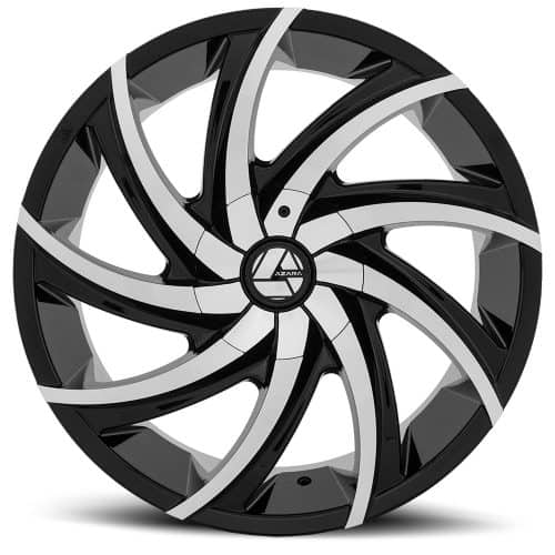 Azara  AZA-503  Gloss Black and Machined  22x9.5  (+15)  5x135/5x139.7