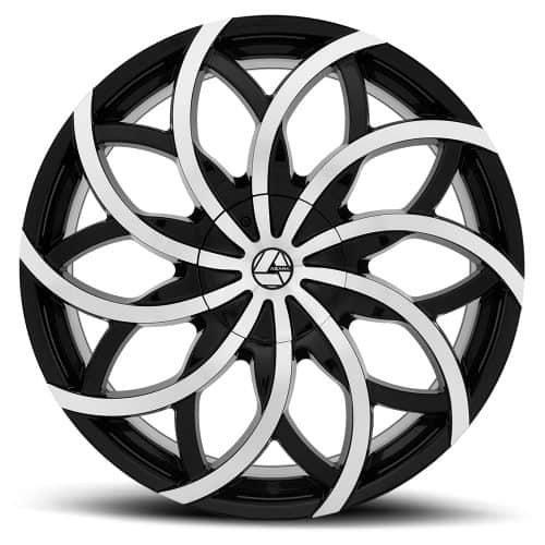 Azara  AZA-504  Gloss Black and Machined  20x8.5  (+35)  5x114.3/5x120