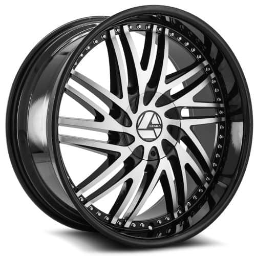 Azara  AZA-509  Gloss Black and Machined  20x8.5  (+35)  5x114.3/5x120