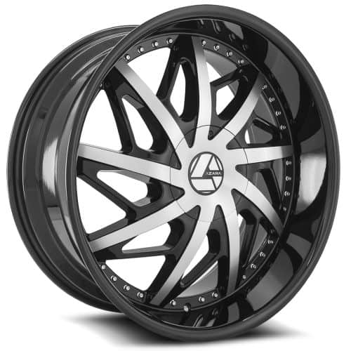 Azara  AZA-510  Gloss Black and Machined  20x8.5  (+35)  5x110/5x114.3