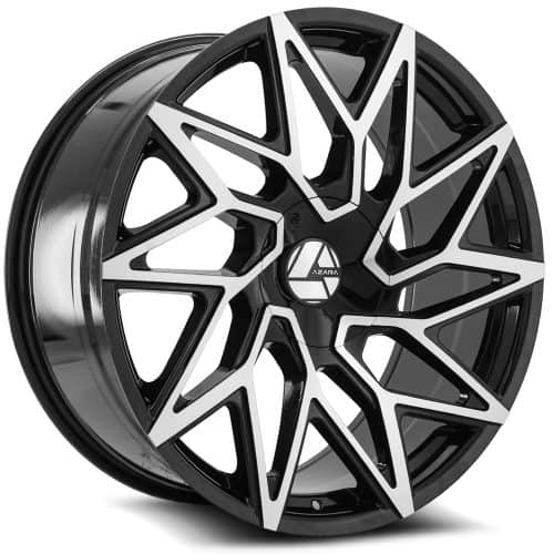 Azara  AZA-511  Gloss Black and Machined  20x8.5  (+35)  5x110/5x114.3