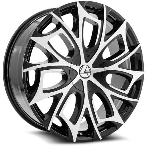 Azara  AZA-512  Gloss Black and Machined  20x8.5  (+35)  5x108/5x114.3