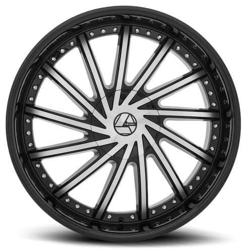 Azara  AZA-517  Gloss Black and Machined  20x8.5  (+35)  5x108/5x114.3