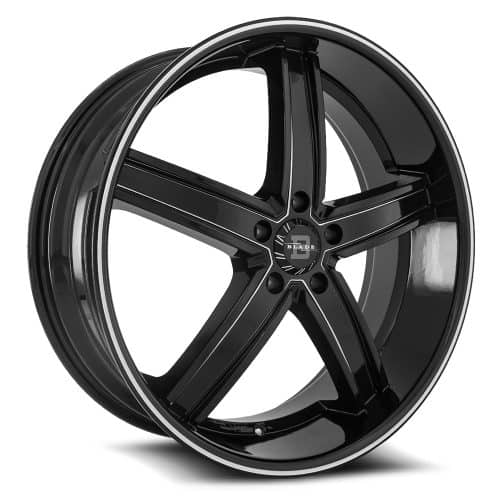 Blade Wheels  BL-402  Black and Machined  24x9.5  (+25)  6x135