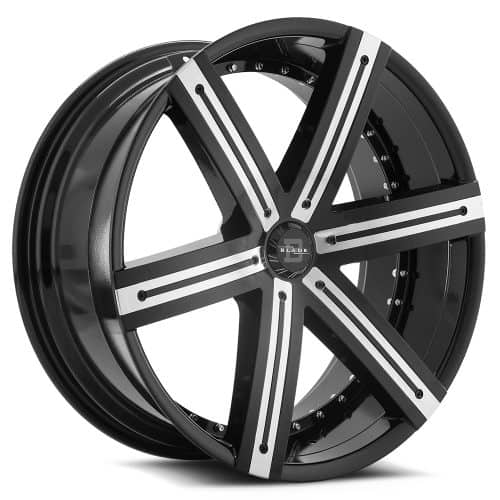 Blade Wheels  BRT-454  Gloss Black with Chrome Insert  26x9.5  (+25)  6x139.7