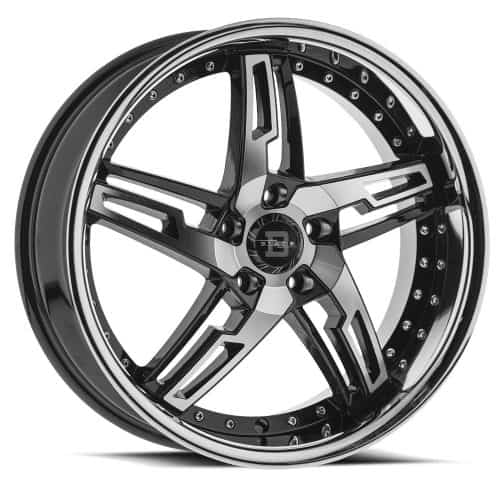 Blade Wheels  BSL-475  Black and Machined with Stainless Steel Lip  22x9  (+20)  5x120