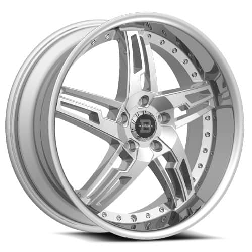 Blade Wheels  BSL-475  Silver Machined with Stainless Steel Lip  22x9  (+35)  5x112