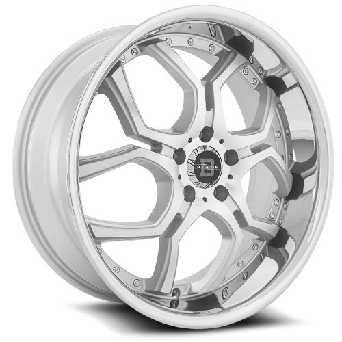 Blade Wheels  BSL-477  Silver Machined with Stainless Steel Lip  22x9  (+35)  5x120