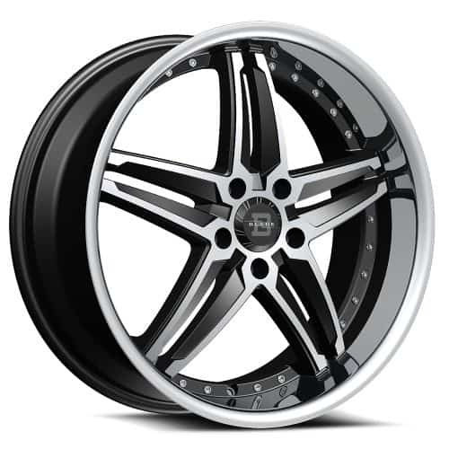 Blade Wheels  BSL-478  Black and Machined with Stainless Steel Lip  20x8.5  (+35)  5x114.3