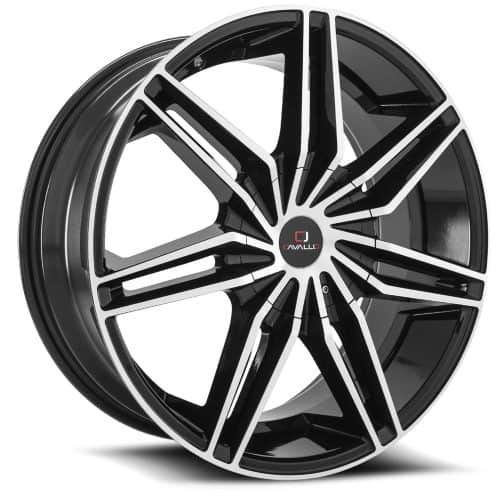 Cavallo  CLV-19  Gloss Black and Machined  20x8.5  (+35)  5x114.3/5x120