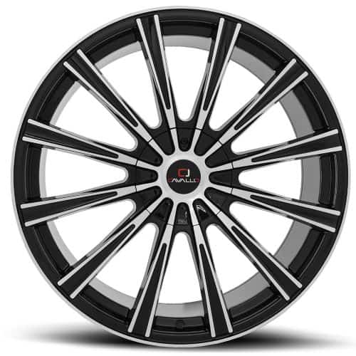 Cavallo  CLV-23  Gloss Black and Machined  22x8.5  (+38)  5x110/5x114.3