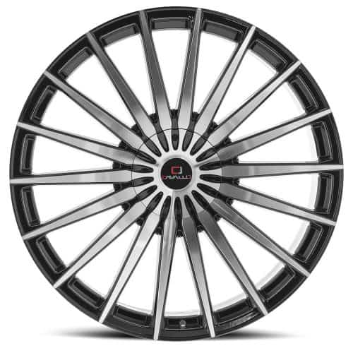 Cavallo  CLV-34  Gloss Black and Machined  22x8.5  (+38)  5x110/5x114.3